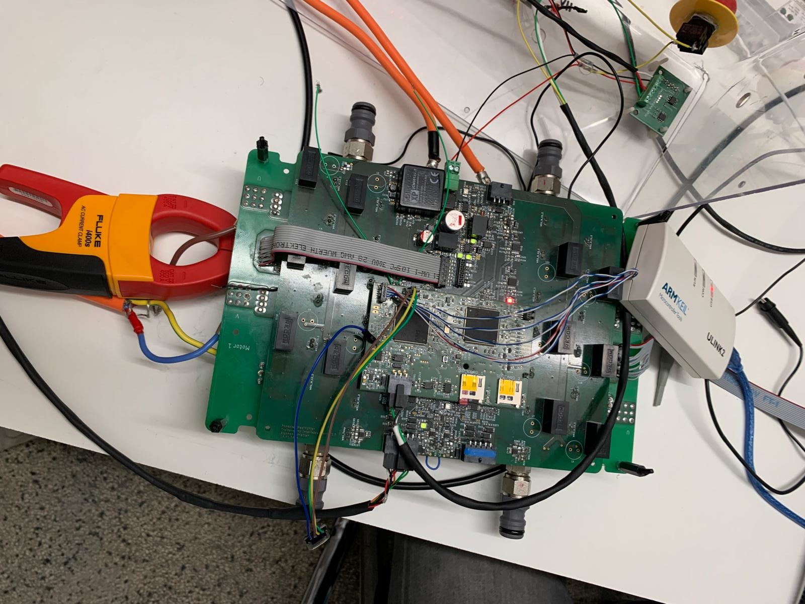 Power electronics, measurement setup mid-development